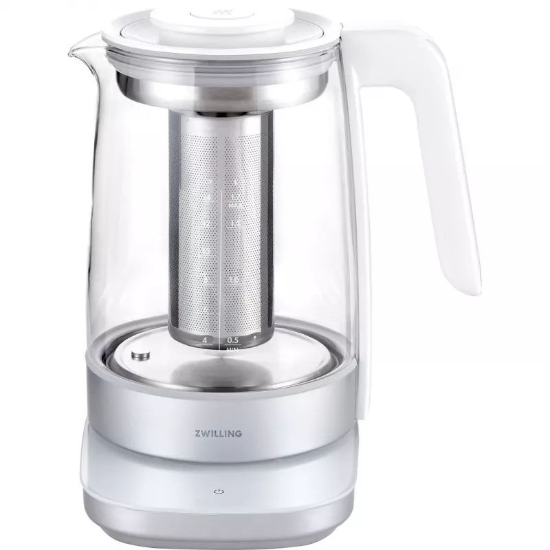 Elektrická rýchlovarná kanvica ZWILLING 1,7 l 1850 W, sklenené telo, biela