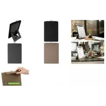 Držiak menu sigel KB120 béžový A4 veľkosť – stabilný dizajn pre prezentáciu na stole