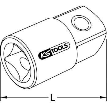 KS Tools 911.1494 Zväčšovací adaptér, 1/4 in F x 3/8 in M