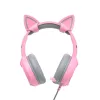 Gaming headset HAVIT Gamenote H2233D RGB — okolo uší, káblový, ružová