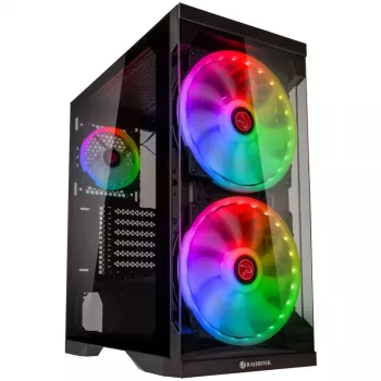 SILENOS PRO čierna verzia s ARGB ventilátorom a tvrdeným sklom