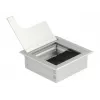 DeLOCK priechodka káblov na montáž na stôl s kefou 80x80x28mm strieborná