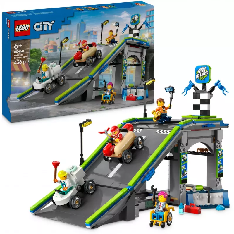 LEGO CITY 60460 No Limits: Nákladný automobil s rampou pre pretekárske auto