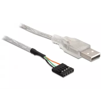 USB 2.0-A konektor samec na Pin-Header kábel DeLOCK 83078 strieborný
