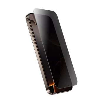 Tvrdené sklo proti videniu Crong pre iPhone 16 Pro Max — neoslňuje, odolné proti poškriabaniu