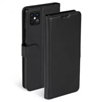 Peňaženka na telefón Krusell pre Apple iPhone 12 Pro Max – čierna, folio puzdro s priehradkou na karty
