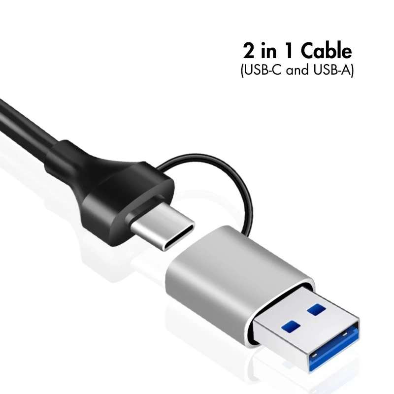 USB-A/-C na 2,5G Ethernet adaptér, sivý