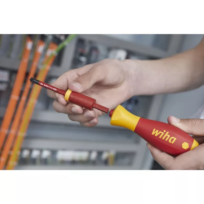 Adaptér krútiaceho momentu Wiha easyTorque 1,2 Nm červeno-žltý pre SlimBits SlimVario