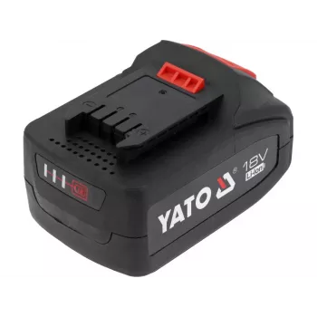 Batéria pre bezdrôtové náradie YATO YT-828463 — Li‑Ion 18V 4Ah, červená, indikátor nabíjania