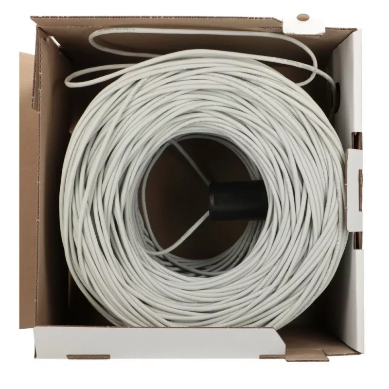 Sieťový kábel Extralink Twisted-Pair CAT5E FTP interiér 305M sivý
