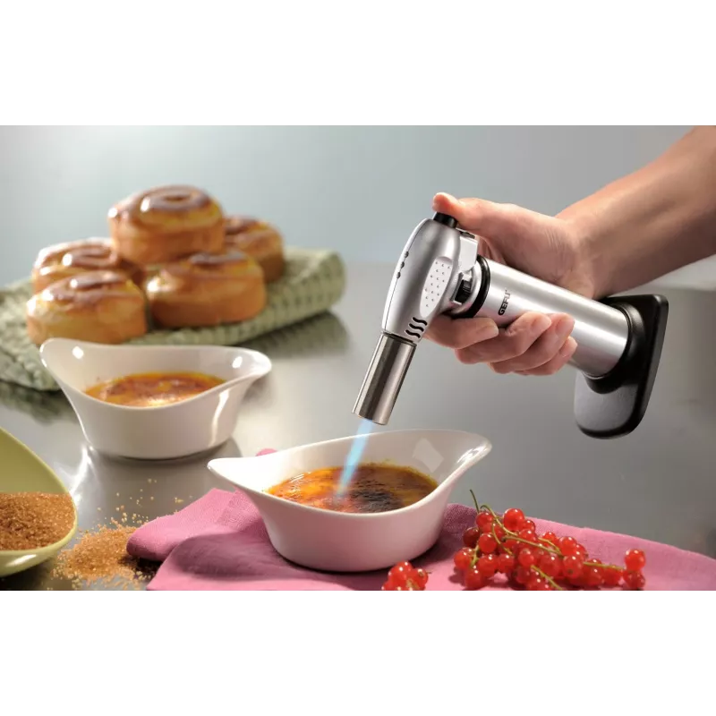 GEFU FUEGO Creme Brulee kuchynský horák G-35400, čierny/nehrdzavejúca oceľ