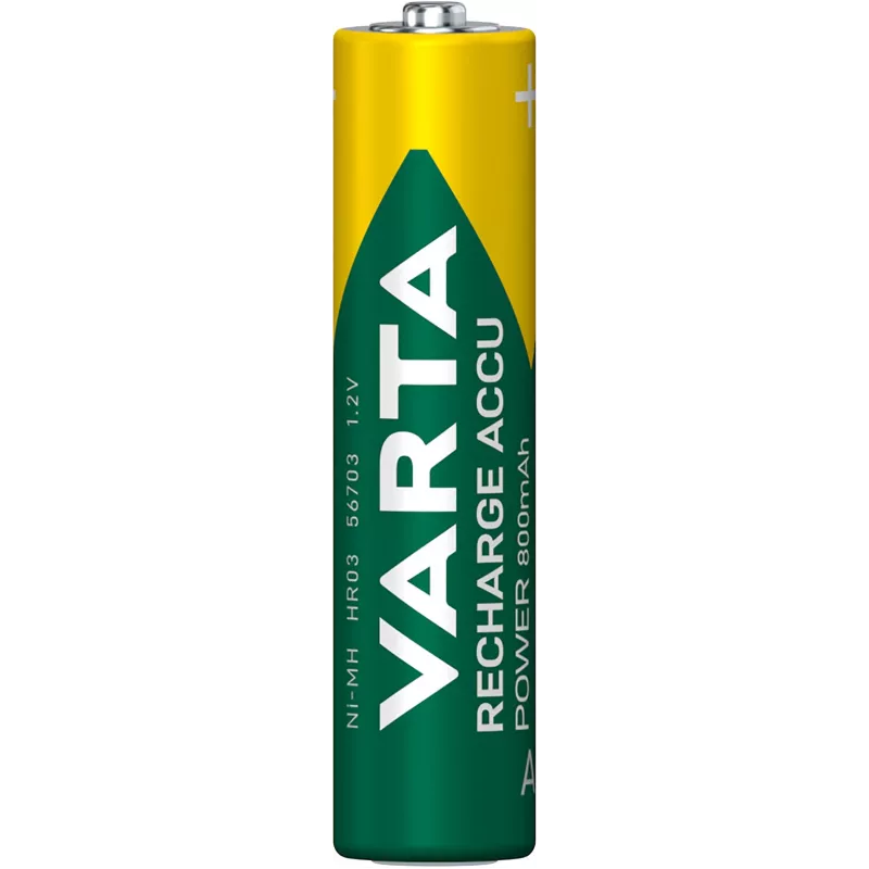 VARTA HR03 AAA akumulátor Power 800 mAh 56703 nabíjateľné batérie 4 kusy zelená