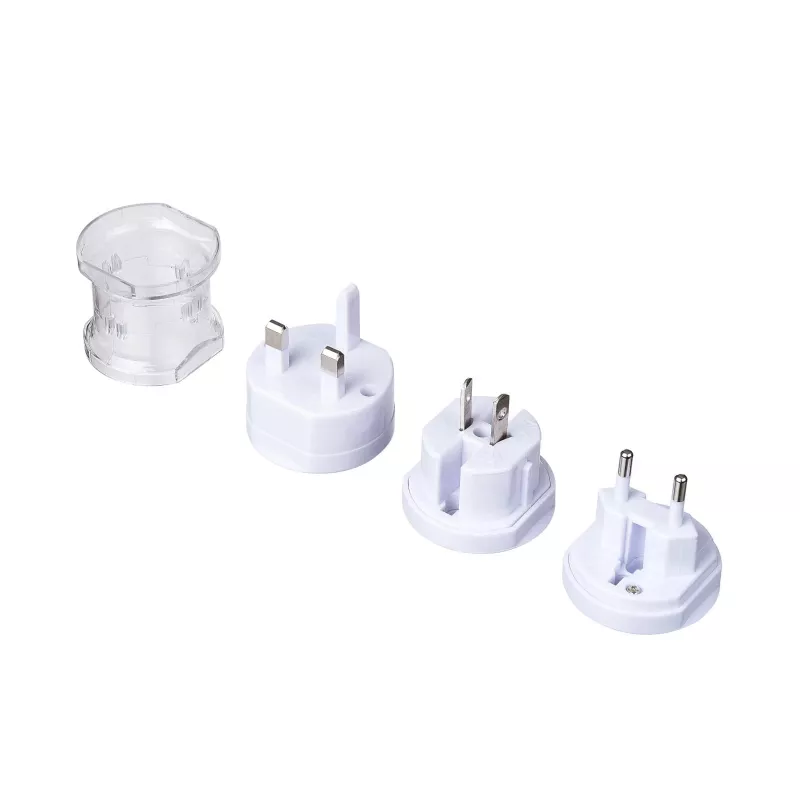 Akyga AK-AD-61 univerzálny cestovný adaptér, celosvetový, 10 A, biely