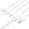 Kábel USB 2.0 A na 3-in-1 6A Vention CTRWG 1,5 m biely