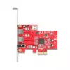 DeLOCK 90738 PCIe Firewire adaptér Interný IEEE 1394 červený