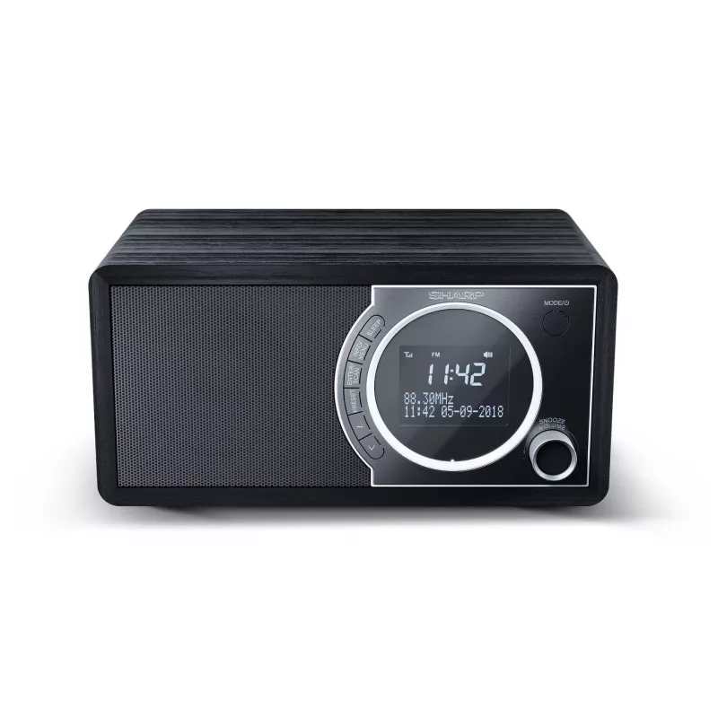 Sharp DR-450 digitálne rádio – čierna, osobné, digitálne, DAB, DAB+, FM, 87,5 – 108 MHz, 174,928 – 239,2 MHz, 3 W