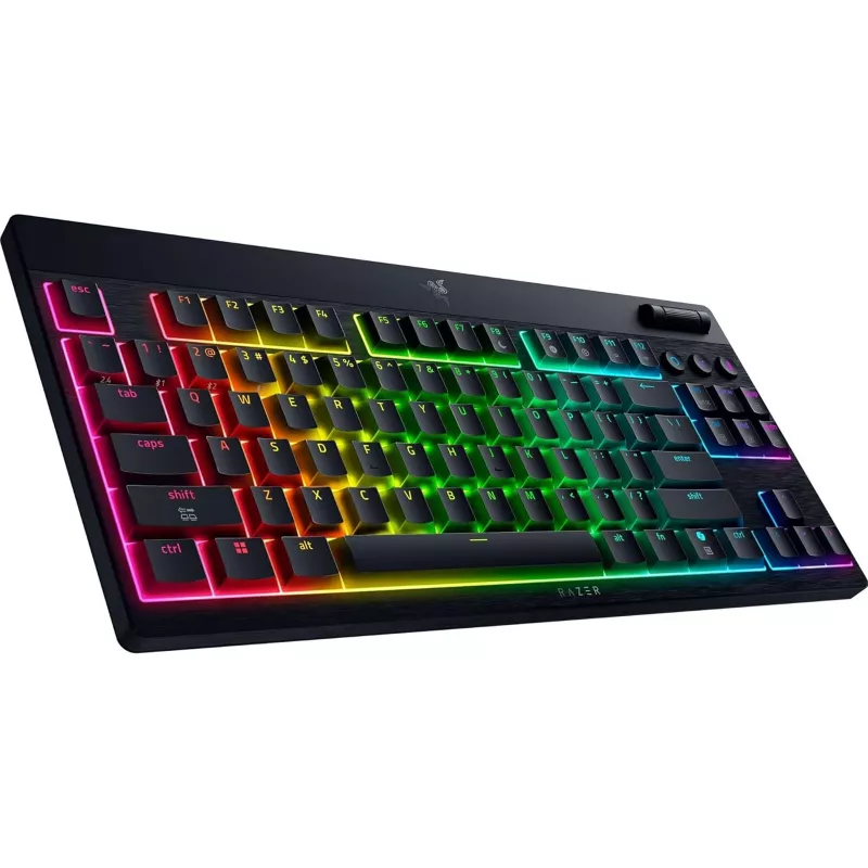 Razer | BlackWidow V4 Low-Profile Tenkeyless HyperSpeed | klávesnica | bezdrôtová | US | Bluetooth | čierna | žlté spínače