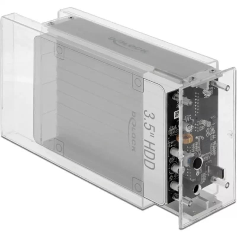 Puzdro na HDD/SSD DeLOCK 42624 priehľadné 2,5/3,5 palca