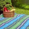 Pikniková deka PROMIS KP200PZ, zelené pruhy, 200 x 150 cm