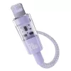 USB-C na Lightning rýchlonabíjací kábel Baseus Gem 1 m 20 W fialový, nylonový plášť, 7-pin Lightning