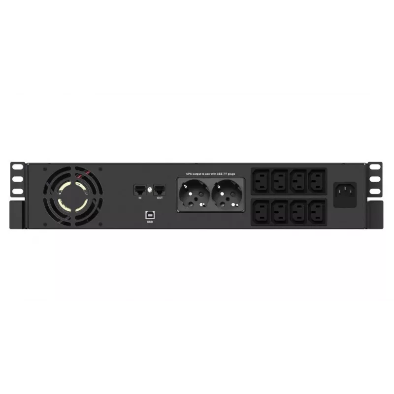 Racková UPS Infosec X4 2000 RM Plus 2 kVA / 1200 W, 10 zásuviek typ F, LCD, Line-Interactive