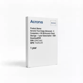 Acronis True Image Advanced - 3 počítače + 50 GB Acronis Cloud Storage - 1 rok predplatné - ESD downloadESD
