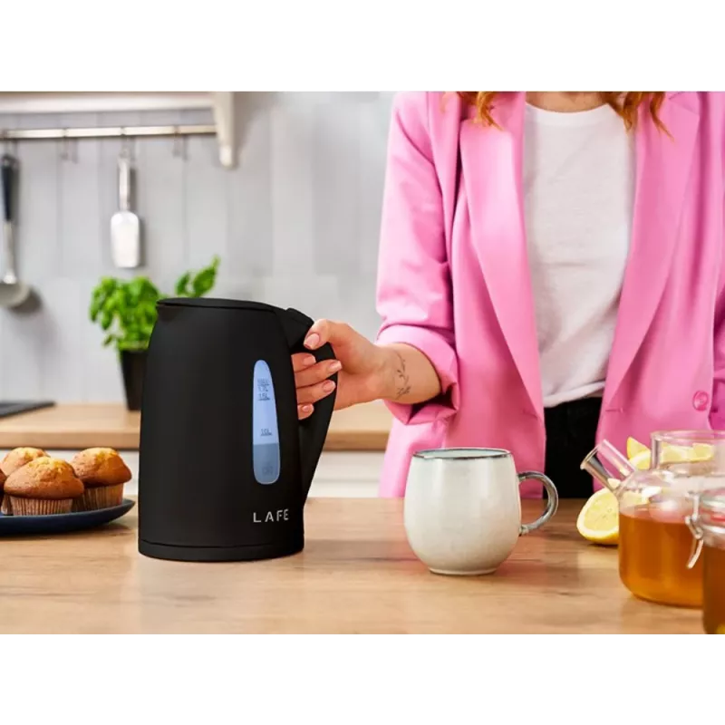Elektrická rýchlovarná kanvica LAFE 1,7 l 2200 W čierna