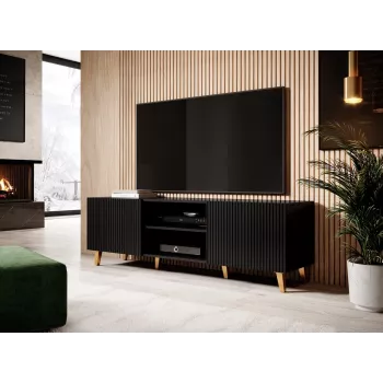 Cama RTV skrinka PAFOS 150x42x52 čierna matná