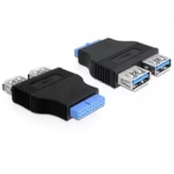 Delock adaptér USB 3.0 pin header konektor samica > 2 x USB 3.0 konektor samica - vedľa seba (65324)