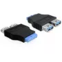 Delock adaptér USB 3.0 pin header konektor samica > 2 x USB 3.0 konektor samica - vedľa seba (65324)