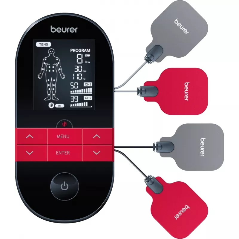Beurer EM 59 Heat TENS/EMS elektrostimulátor - 64 programov, batéria