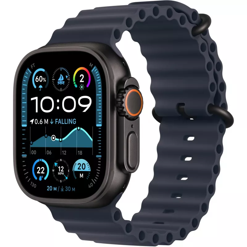 Remienok Apple 49mm Navy Ocean Band Extension čierny titanium finish