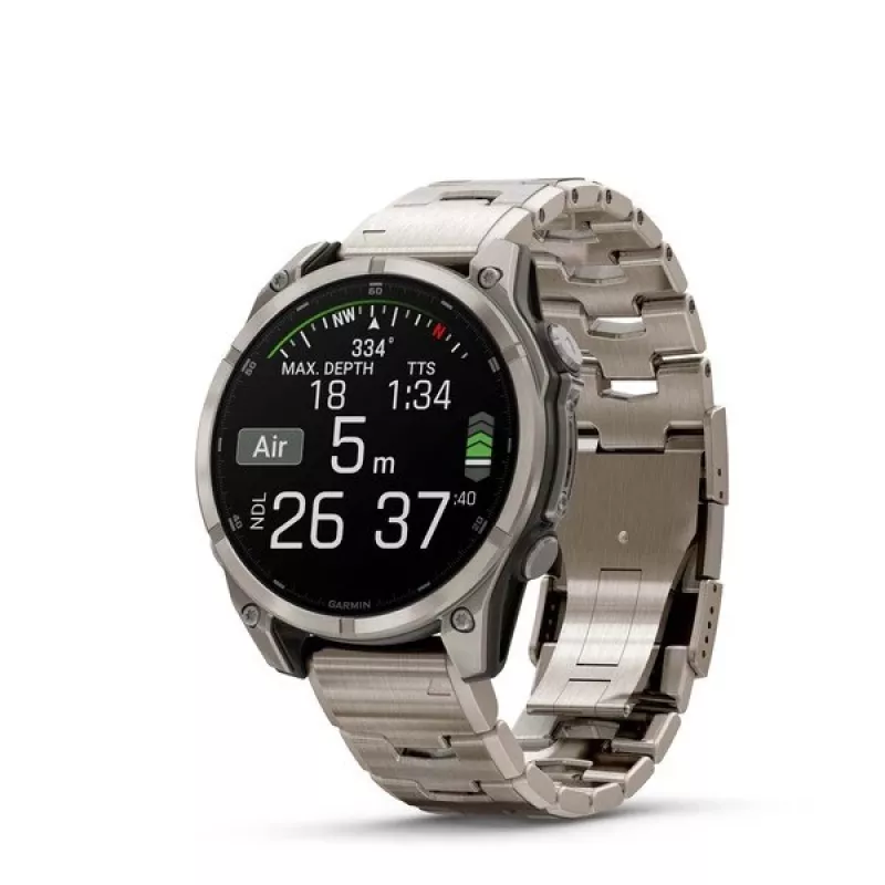 Smartwatch GARMIN Fenix 8 47 mm, 1.4 inch (3,56 cm) AMOLED 454×454, titán, Wi‑Fi, GPS