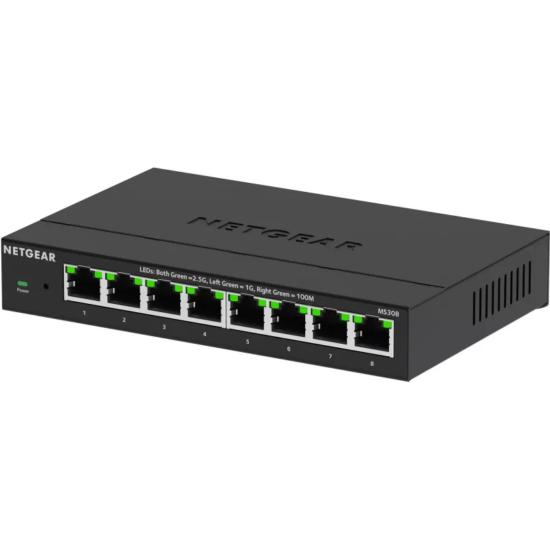 NETGEAR MS308 neupravovaný 2.5G Ethernet (100/1000/2500) čierny