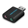 Vention externá zvuková karta USB čierna kov Type