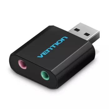 Vention externá zvuková karta USB čierna kov Type