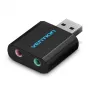 Vention externá zvuková karta USB čierna kov Type