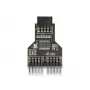 DeLOCK 60045 káblový adaptér 9-pin USB 2.0 2 x 9-pin header čierny