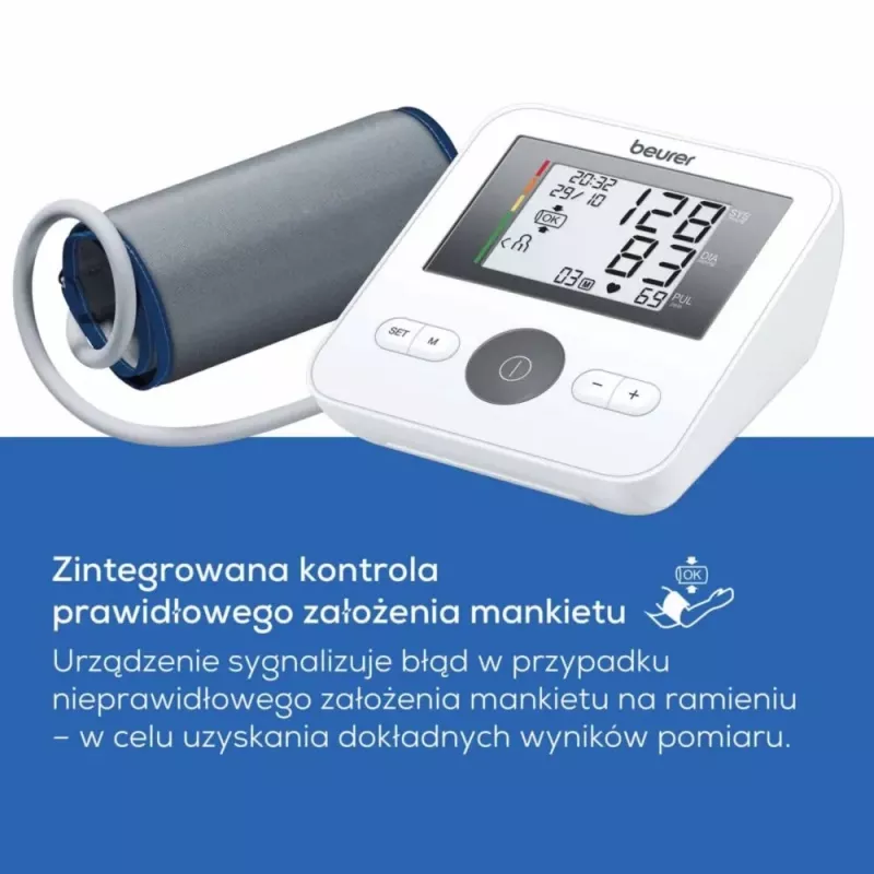 Beurer BM 27+ ramenný tlakomer, biely/čierny