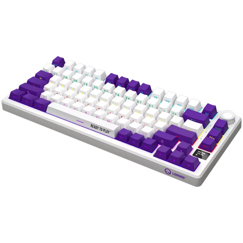LORGAR KBP7075W, bezdrôtová 75% mechanická herná klávesnica Pro, biela, EN-layout