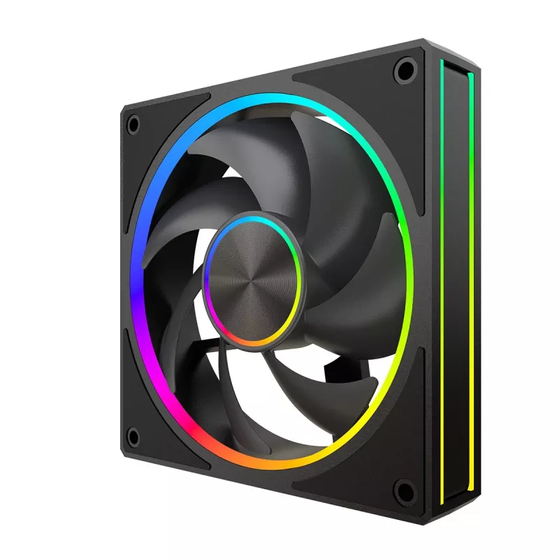 Skriňový ventilátor MODECOM VOLCANO LOOP 120 ARGB, 120 mm, PWM, 400–1400 ot/min, čierny