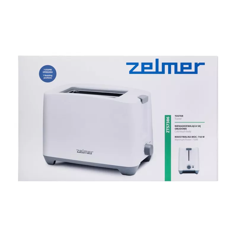 Zelmer ZTS7386 Hriankovač 2 plátky 750 W Biela