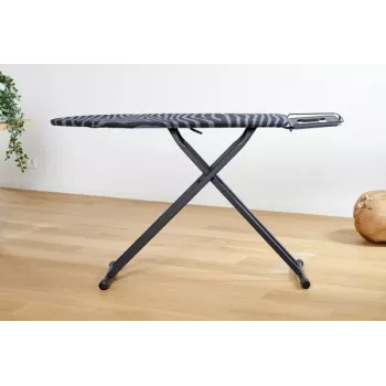 Plnohodnotná žehliaca doska Taurus 994178000 – 410 x 1250 mm, výškovo nastaviteľná do 930 mm, bavlnený poťah, čierna