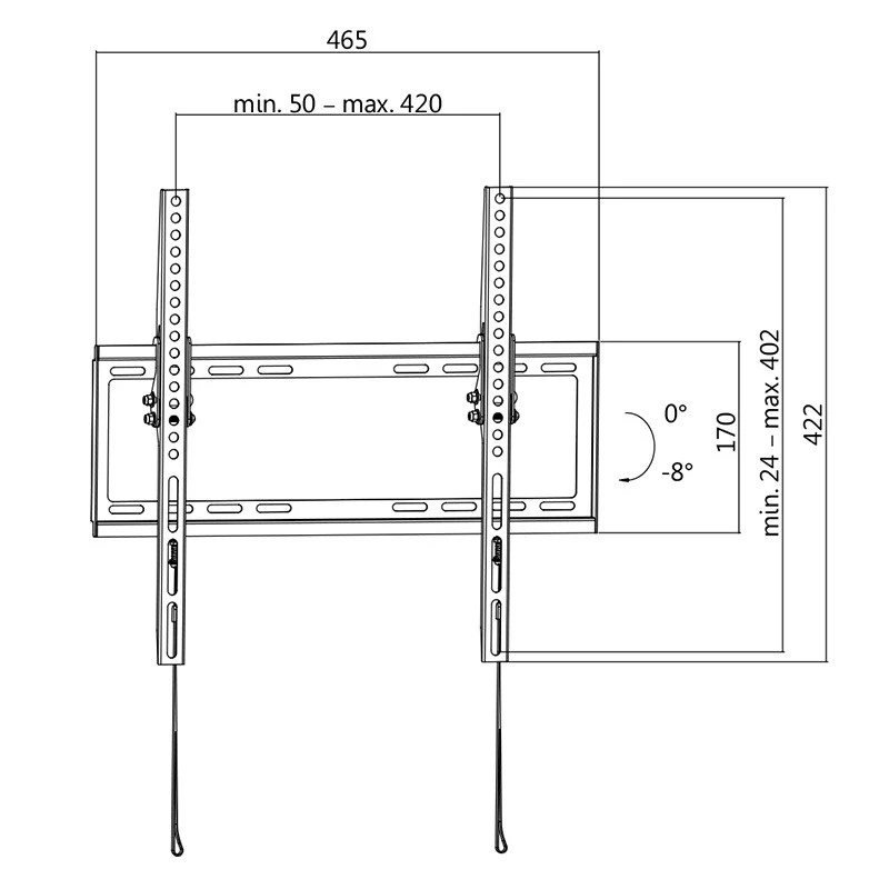 LogiLink BP0010 TV držiak/stojan 139,7 cm (55 palcov) čierny