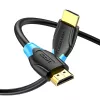 HDMI kábel Vention AACBN 15 m, HDMI Type-A na Type-A, HDMI 2.0, 18 Gbit/s, ARC, pozlátené kontakty, čierny