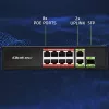 Ethernet switch QOLTEC 52297 PoE RJ45 s PoE uplink a SFP portom