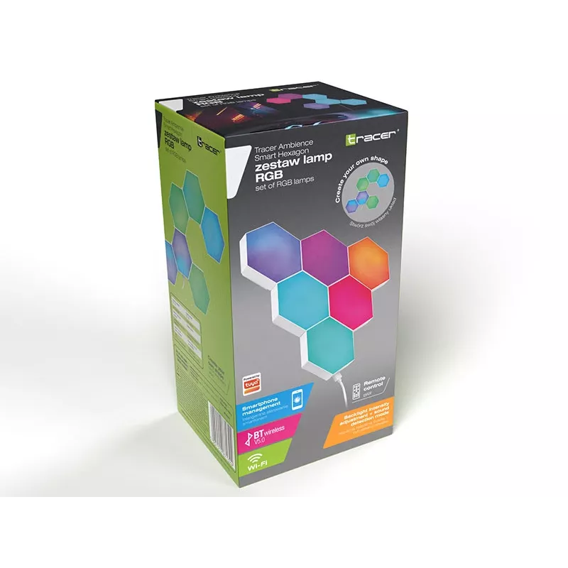 Vstavaný RGB LED panel TRACER Smart Hexagon Tracer 47256 Ambience TRAOSW47256