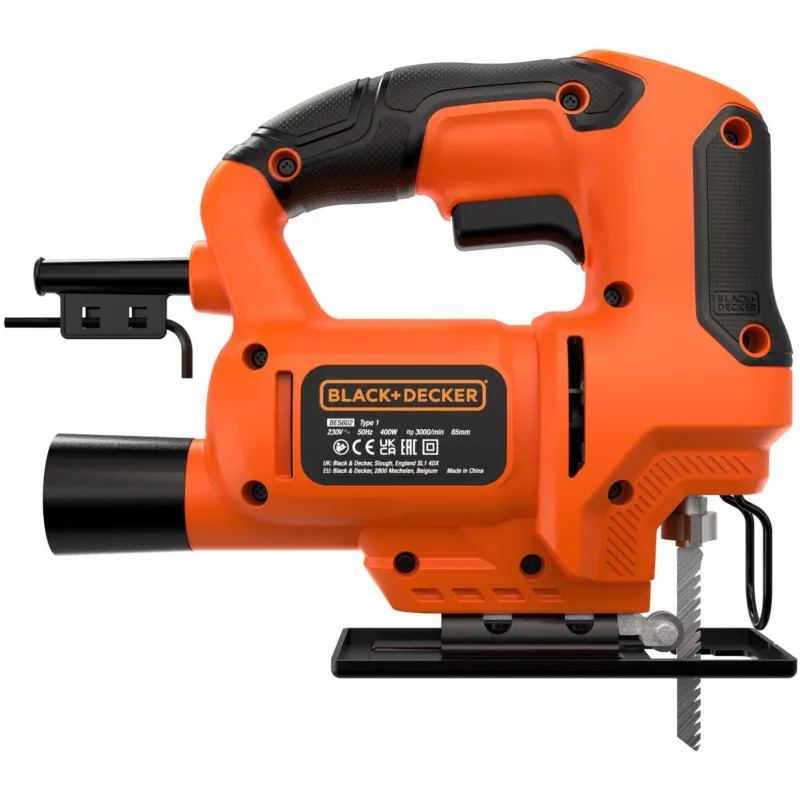 Priamočiara píla Black & Decker BES602 – 400 W, oranžovo-čierna ručná priamočiara píla