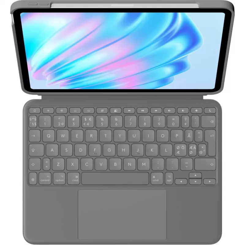 Logitech Combo Touch klávesnica QWERTY dánska fínska nórska švédska Smart Connector sivá