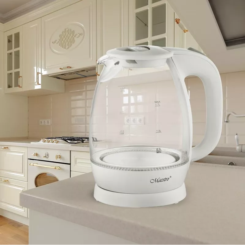 MAESTRO ELEKTRICKÁ RÝCHLOVARNÁ KANVICA SKLO 1,7 L, 2200 W